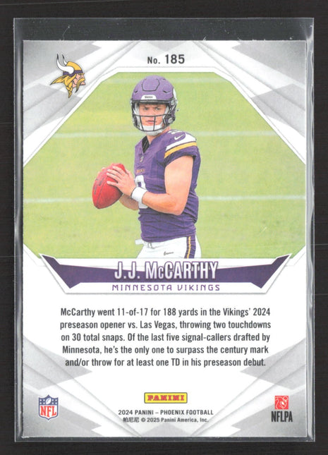2024 Panini Phoenix - Rookies J.J. McCarthy #185 (RC)