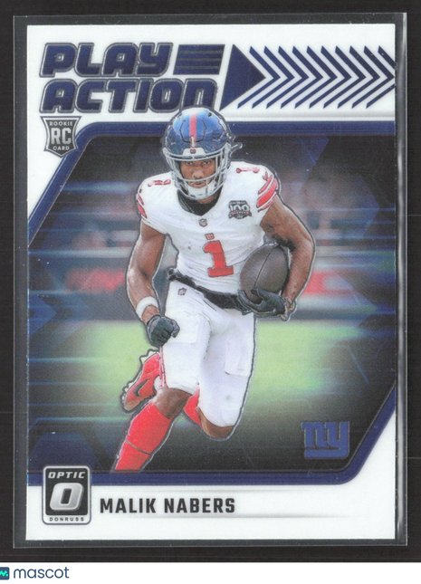2024 Panini Donruss Optic - Play Action Malik Nabers #8 (RC)