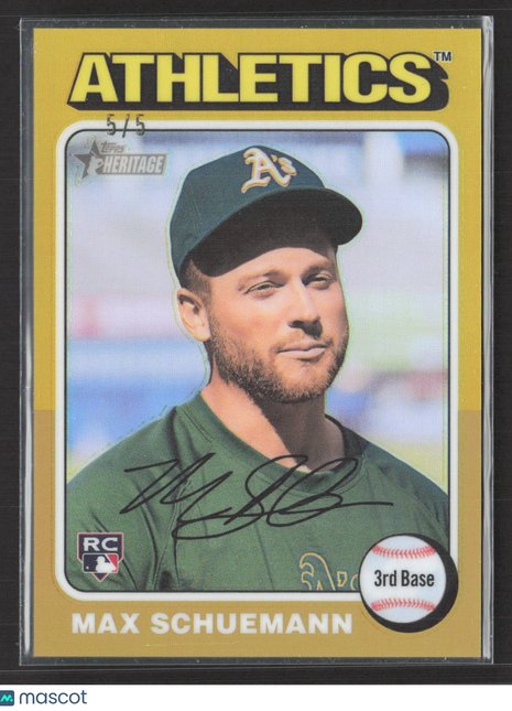 2024 Topps Heritage High Number - SP Max Schuemann #712 Chrome Gold /5