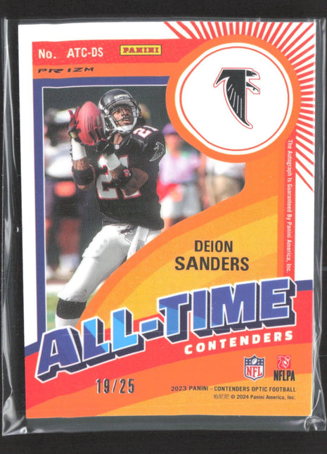 2023 Panini Contenders Optic - All-Time Auto Deion Sanders #ATC-DS /25