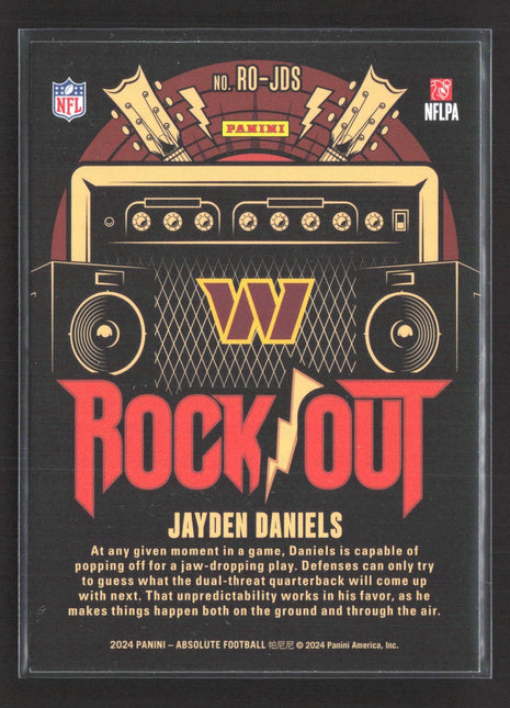 2024 Panini Absolute - Rock Out Jayden Daniels #RO-JDS (RC)