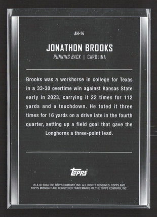 2024 Topps Midnight After Hours Jonathon Brooks Black 1/1 Rc #AH-14