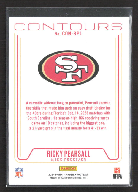 2024 Panini Phoenix - Contours Ricky Pearsall #CON-RPL (RC)