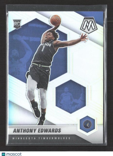 2020-21 Panini Mosaic - Rookie Anthony Edwards #201 Silver Prizm (RC)