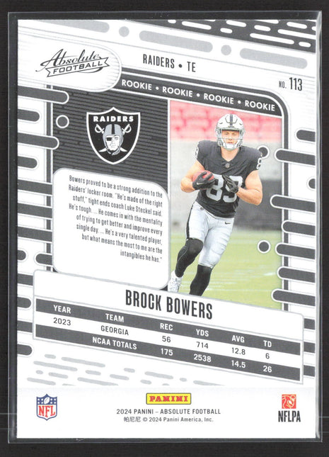 2024 Panini Absolute - Rookies Brock Bowers #113 (RC)