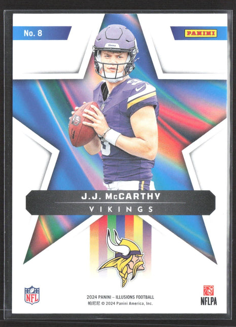 2024 Panini Illusions - Shining Stars J.J. McCarthy #8 (RC)