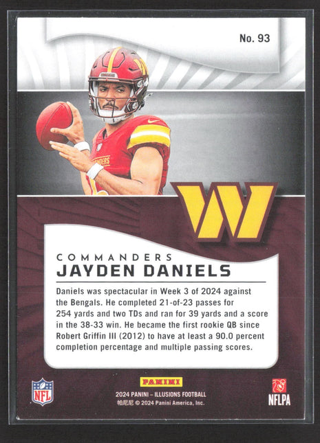 2024 Panini Illusions - Jayden Daniels #93 Trophy Collection Orange (RC)