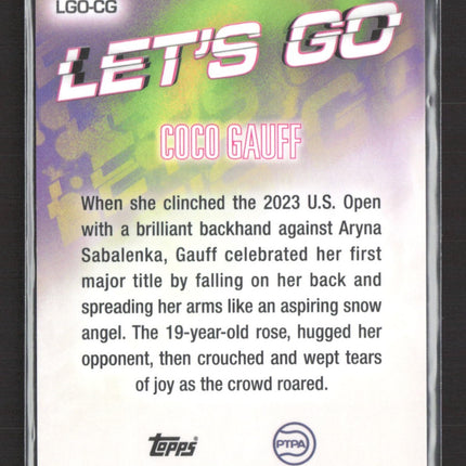 2024 Topps Chrome Tennis Coco Gauff Let's Go #LGO-CG