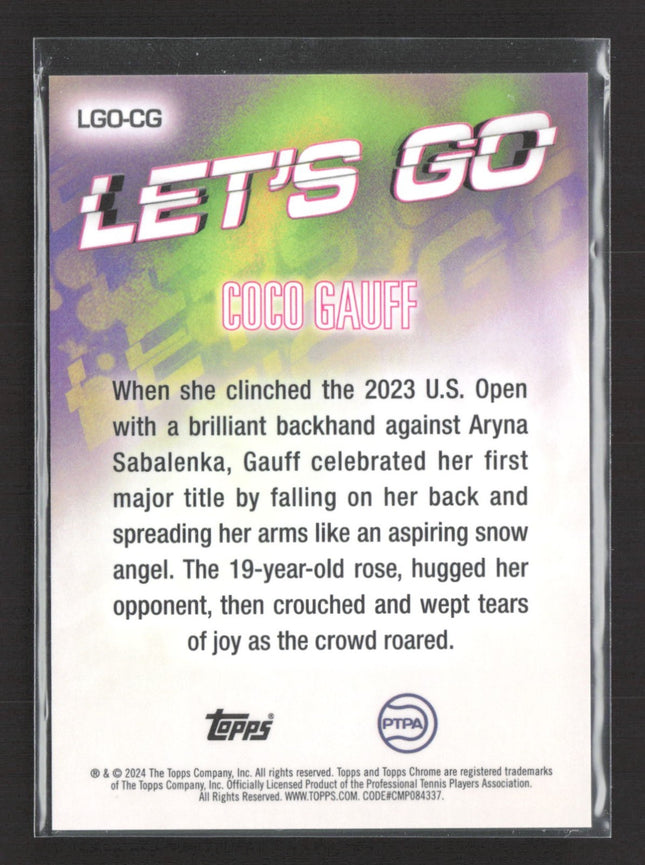 2024 Topps Chrome Tennis Coco Gauff Let's Go #LGO-CG