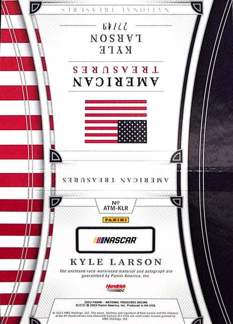 2023 National Treasures Racing Kyle Larson Patch Auto Booklet /49