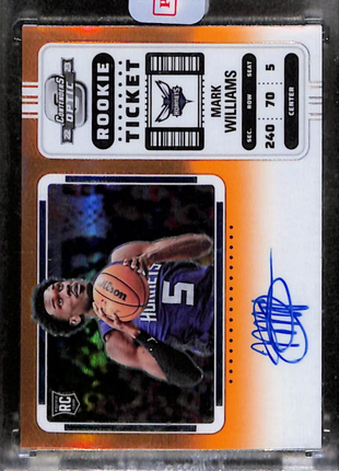 2022-23 Panini Contenders Optic RC Ticket Mark Williams #134 Orange Prizm /25