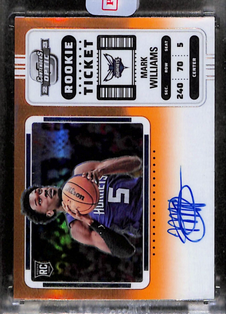 2022-23 Panini Contenders Optic RC Ticket Mark Williams #134 Orange Prizm /25