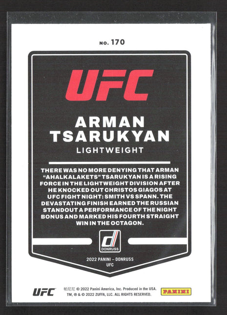 2022 Panini Donruss UFC Arman Tsarukyan Green #170