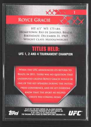 2011 Topps UFC Title Shot - Royce Gracie #1