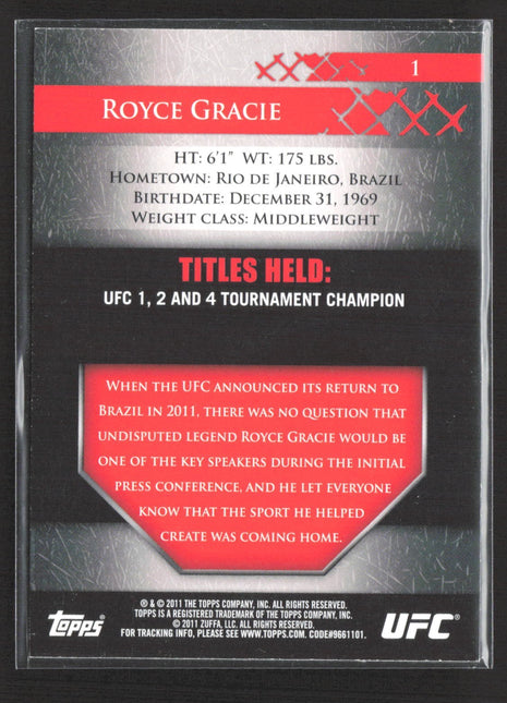 2011 Topps UFC Title Shot - Royce Gracie #1