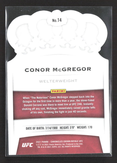 2021 Panini Chronicles UFC - Crown Royale Conor McGregor #14 Pink