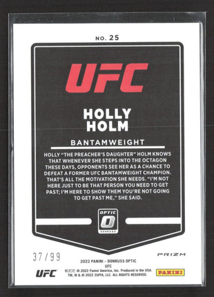 2022 Panini UFC Optic Holly Holm Blue Prizm /99 #25