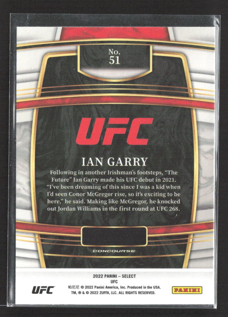 2022 Panini Select UFC Ian Garry Rc #51 Blue