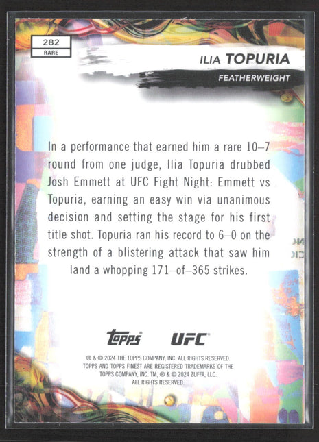 2024 Topps UFC Finest Ilia Topuria Glitter #282