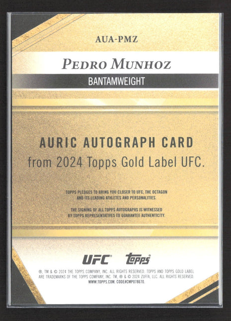 2024 Topps UFC Gold Label Pedro Munoz Auric Auto #AUA-PMZ /199