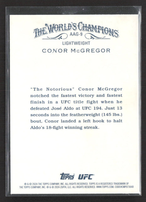 2024 Topps Chrome UFC - Allen and Ginter Conor McGregor #AAG-9