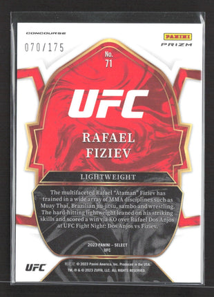 2023 Panini Select UFC Rafael Fiziev Red Prizm #71 /175