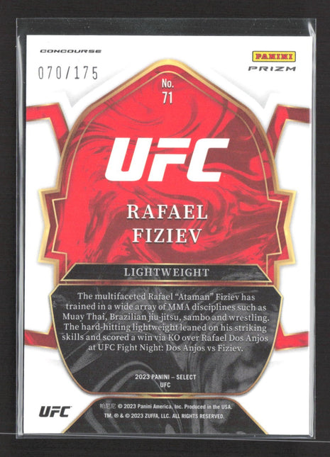 2023 Panini Select UFC Rafael Fiziev Red Prizm #71 /175
