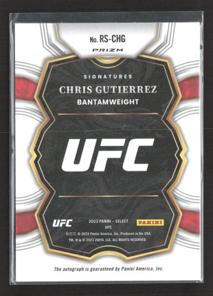 2023 Panini Select UFC Chris Gutierrez Rc Shock Auto
