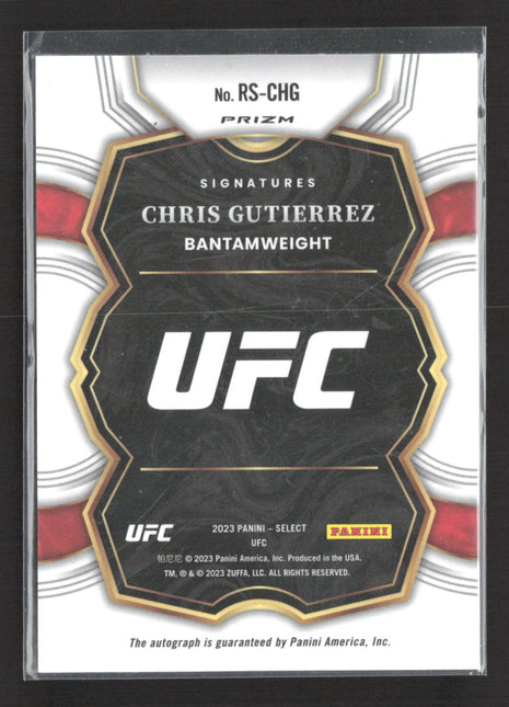 2023 Panini Select UFC Chris Gutierrez Rc Shock Auto