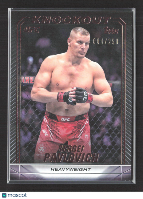 2024 Topps UFC Knockout Sergei Pavlovich Bronze /250 #28