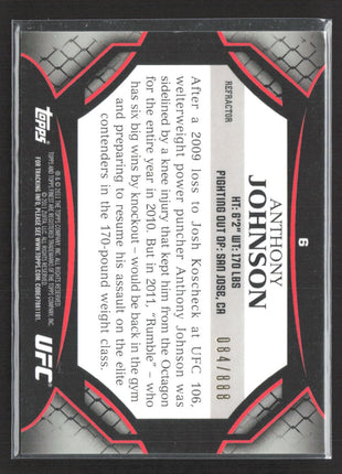 2011 Topps Finest UFC Anthony Johnson Refractor /888 #6