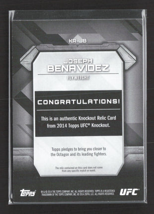 2014 Topps UFC Knockout Joseph Benavidez Fighter Worn Relic