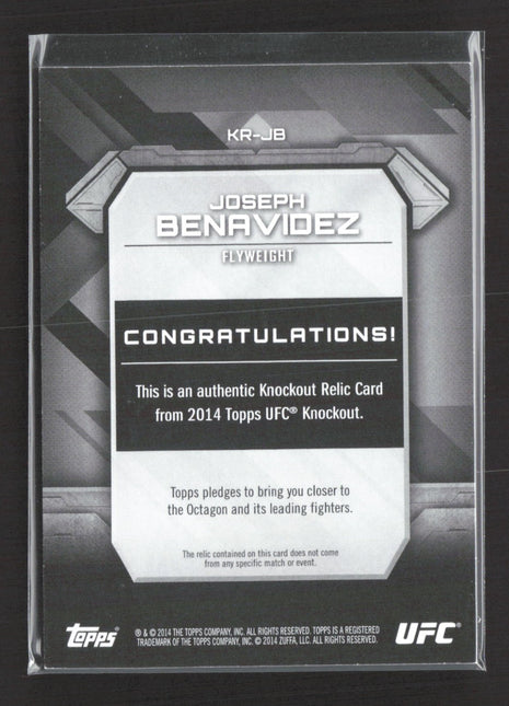 2014 Topps UFC Knockout Joseph Benavidez Fighter Worn Relic