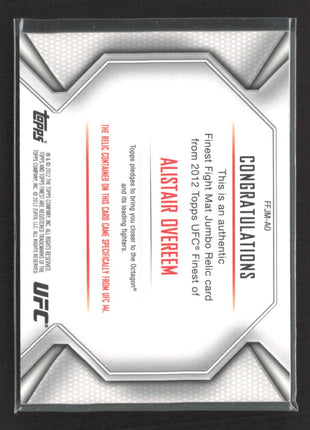 2012 Topps UFC FInest Alistair Overeem Jumbo Fight Mat Relic Refractor