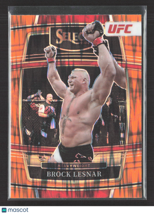 2022 Panini Select UFC Brock Lesnar Orange Shock #100