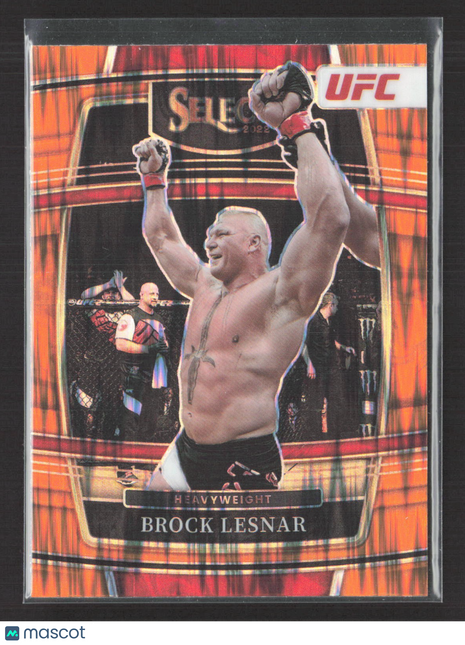 2022 Panini Select UFC Brock Lesnar Orange Shock #100
