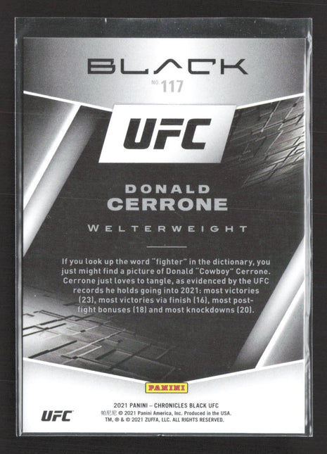 2021 Panini Black UFC Donald Cerrone BLue /99 #117