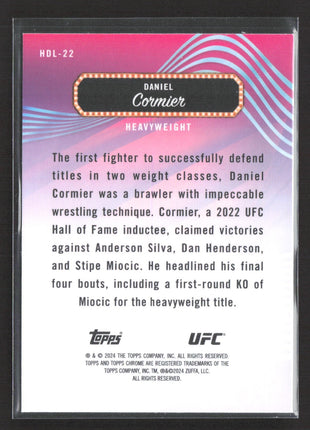 2024 Topps Finest UFC Daniel Cormier Headliners Glitter #HDL-22