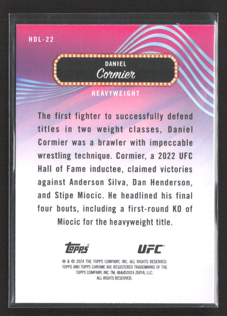 2024 Topps Finest UFC Daniel Cormier Headliners Glitter #HDL-22