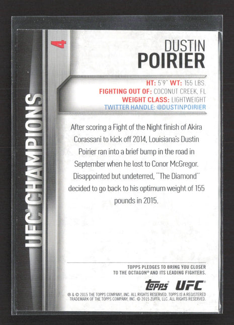 2015 Topps UFC Champions - Dustin Poirier #4 /88