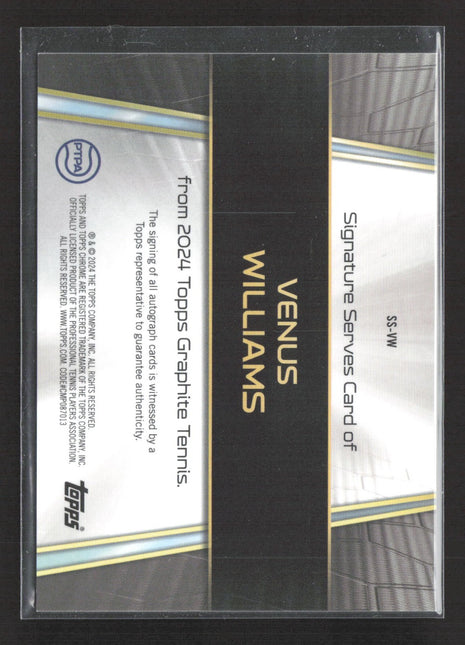 2024 Topps Graphite Venus Williams Siganture Serves Pink Auto /15