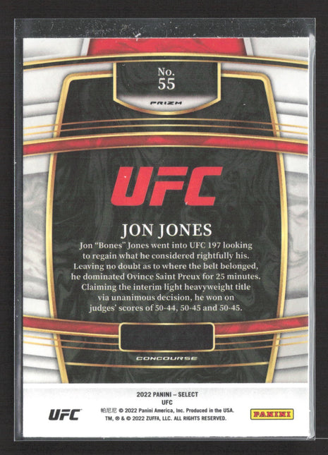 2022 Panini Select UFC - Concourse Jon Jones #55 Disco Prizm