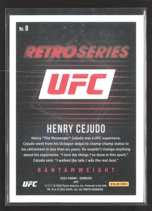 2022 Panini Donruss UFC Retro Series Henry Cejudo Green #8