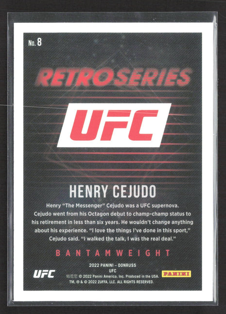 2022 Panini Donruss UFC Retro Series Henry Cejudo Green #8