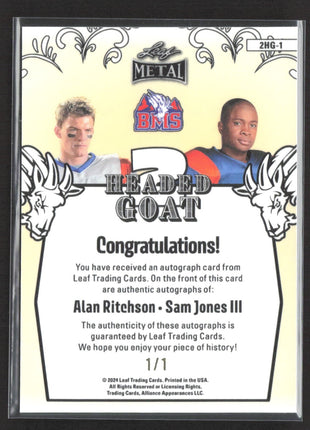 2024 Leaf Metal Blue Mountain State Alan Ritchson Sam Jones Auto 1/1