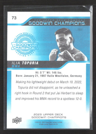 2023 Upper Deck Ilia Topuria Goodwin Champions Rc #73