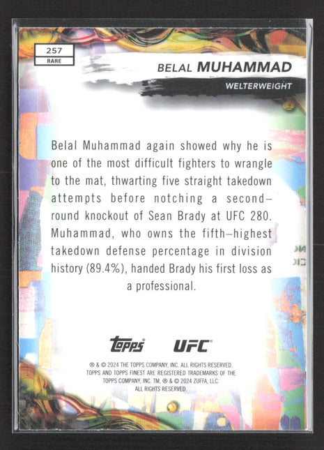 2024 Topps Finest UFC Belal Muhammad GLitter #257