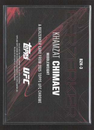 2025 Topps Chrome UFC Berzerker Khamzat Chimaev #BZK-3