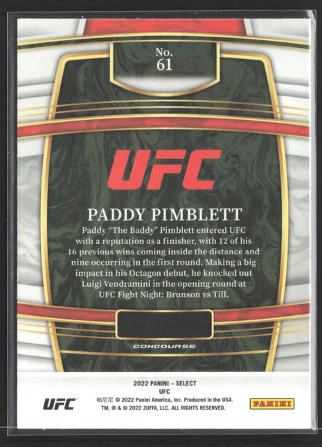 2022 Panini Select UFC - Concourse Paddy Pimblett #61 (RC)