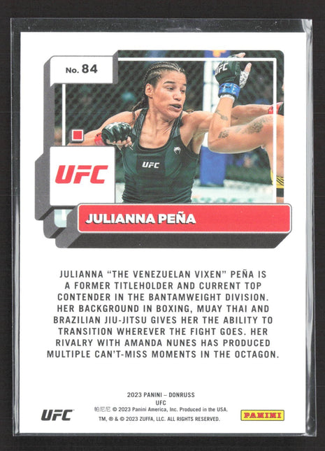 2023 Panini Donruss Julianna Pena Purple Lazer /99 #84